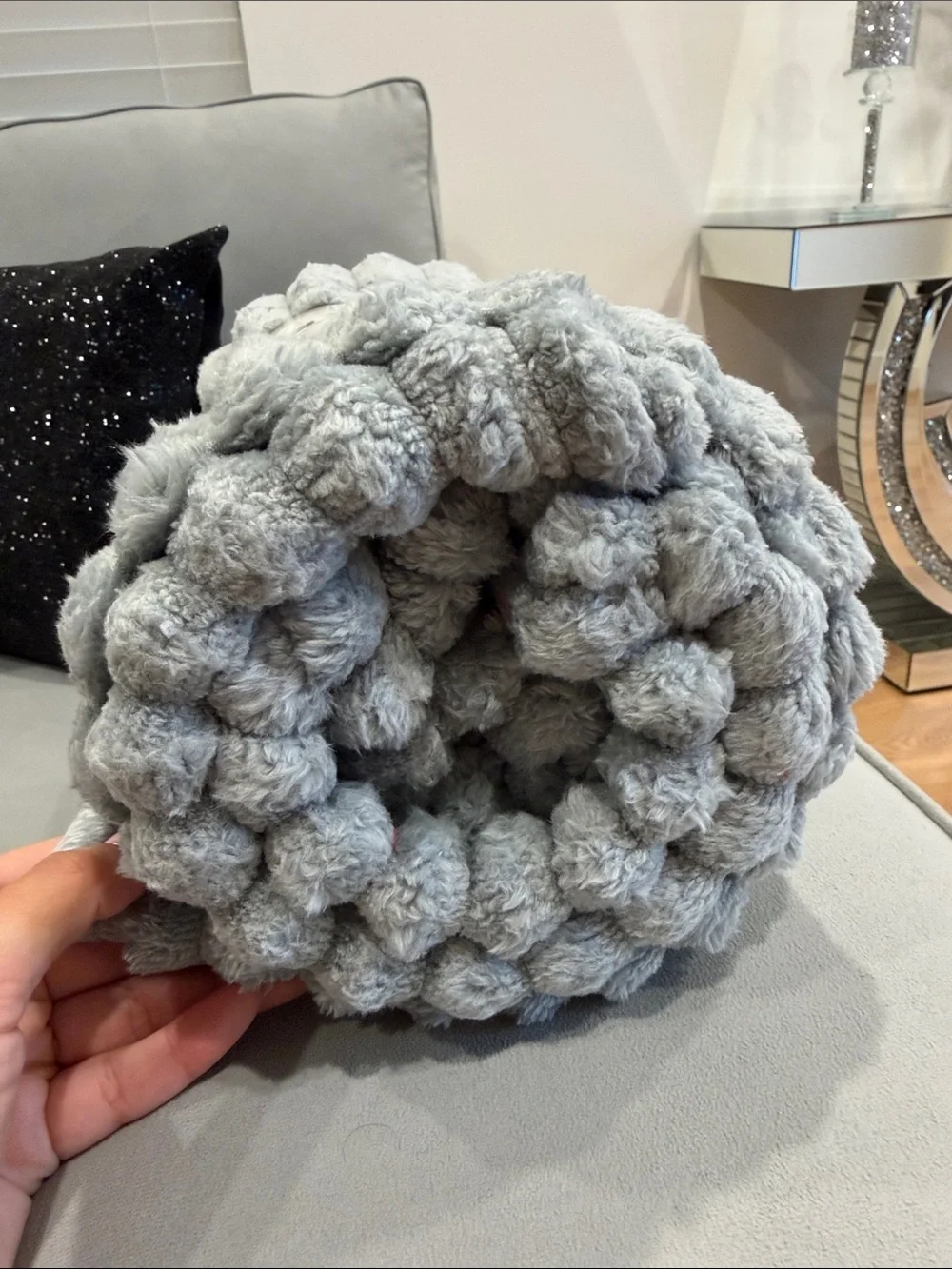 Plush Flannel Throw Blanket - Gray
